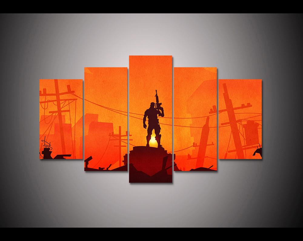 Fortnite Battle Royale Soldier Gaming Canvas Wall Art