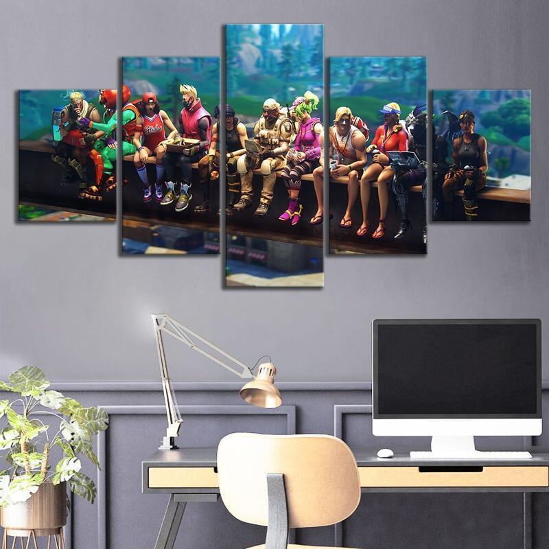 Fortnite Game Characters Poster Gaming – Canvas Wall Art