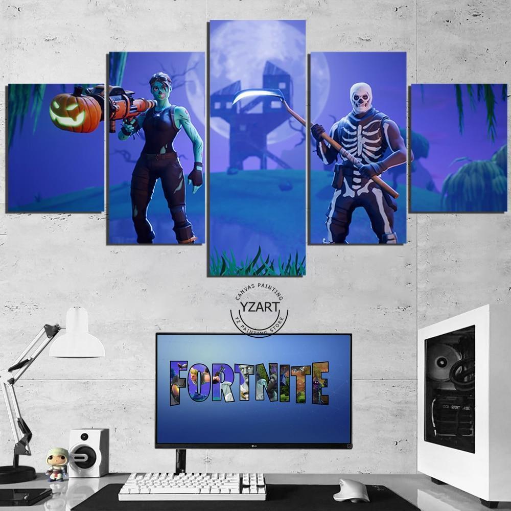 Fortnite Skull Trooper Gaming Canvas Wall Art