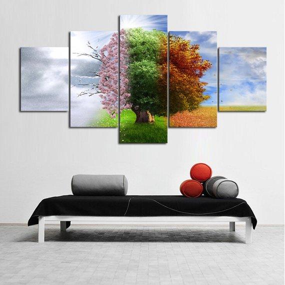 Four Seasons Tree 02 – Nature Canvas Wall Art