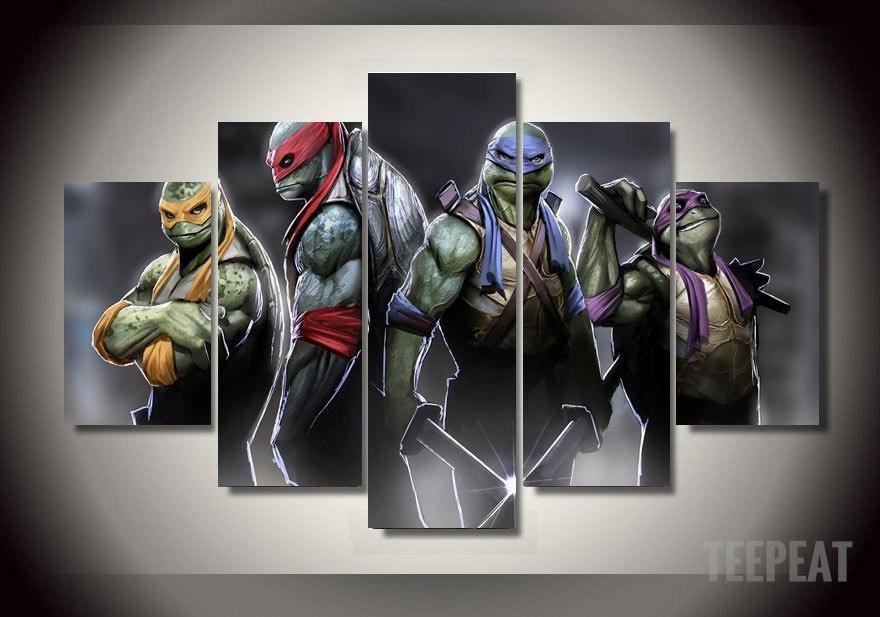 Four Turtles – Movie Canvas Wall Art