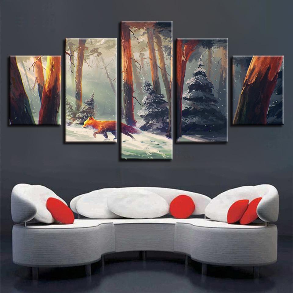 Fox In The Forest 1 – Animal Canvas Wall Art