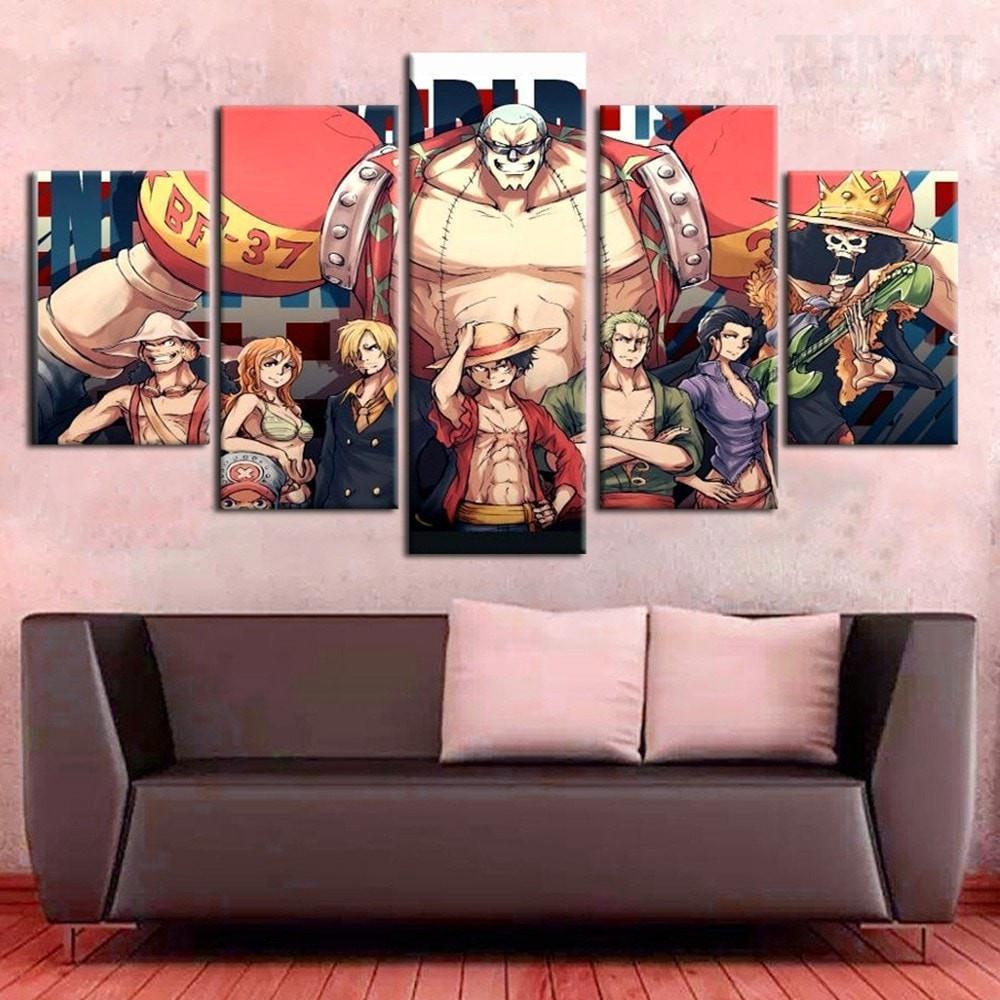 Franky Of One Piece Anime Team – Anime Canvas Wall Art