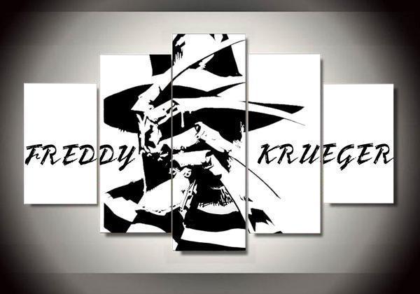 Freddy Krueger In Shadowed Hat And Razor Glove Movie Canvas Wall Art