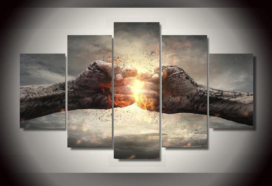 Freedom Fighters Fire – Abstract Canvas Wall Art