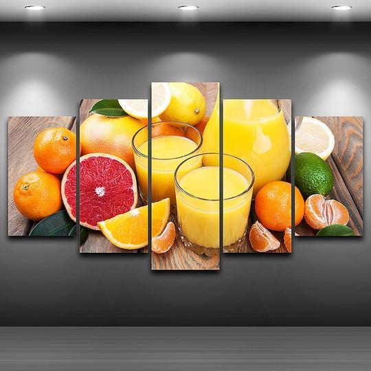 Fresh Fruit Squeezed Orange Juice – Abstract Canvas Wall Art