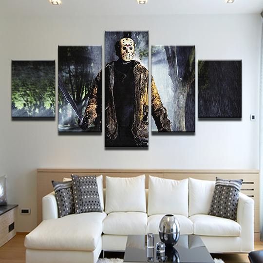 Friday The 13Th Jason Vorhees Movie Canvas Wall Art