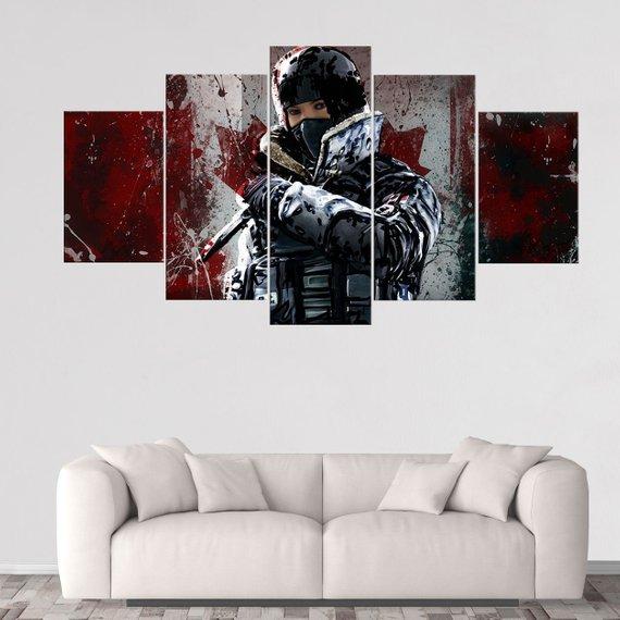 Frost Rainbow Six Siege Gaming Canvas Wall Art