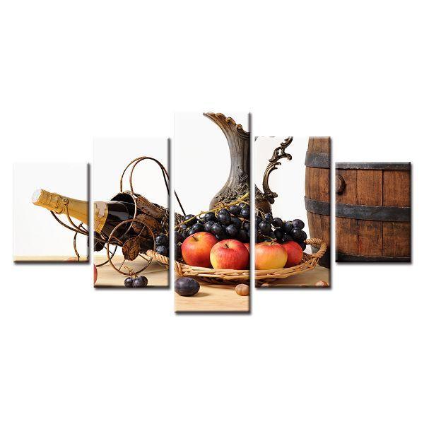 Fruit Tray &Amp; Wine – Wine Canvas Wall Art