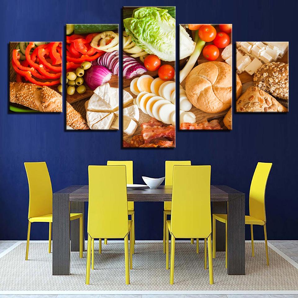 Fruits Foods Kitchen Restaurant – Kitchen Canvas Wall Art