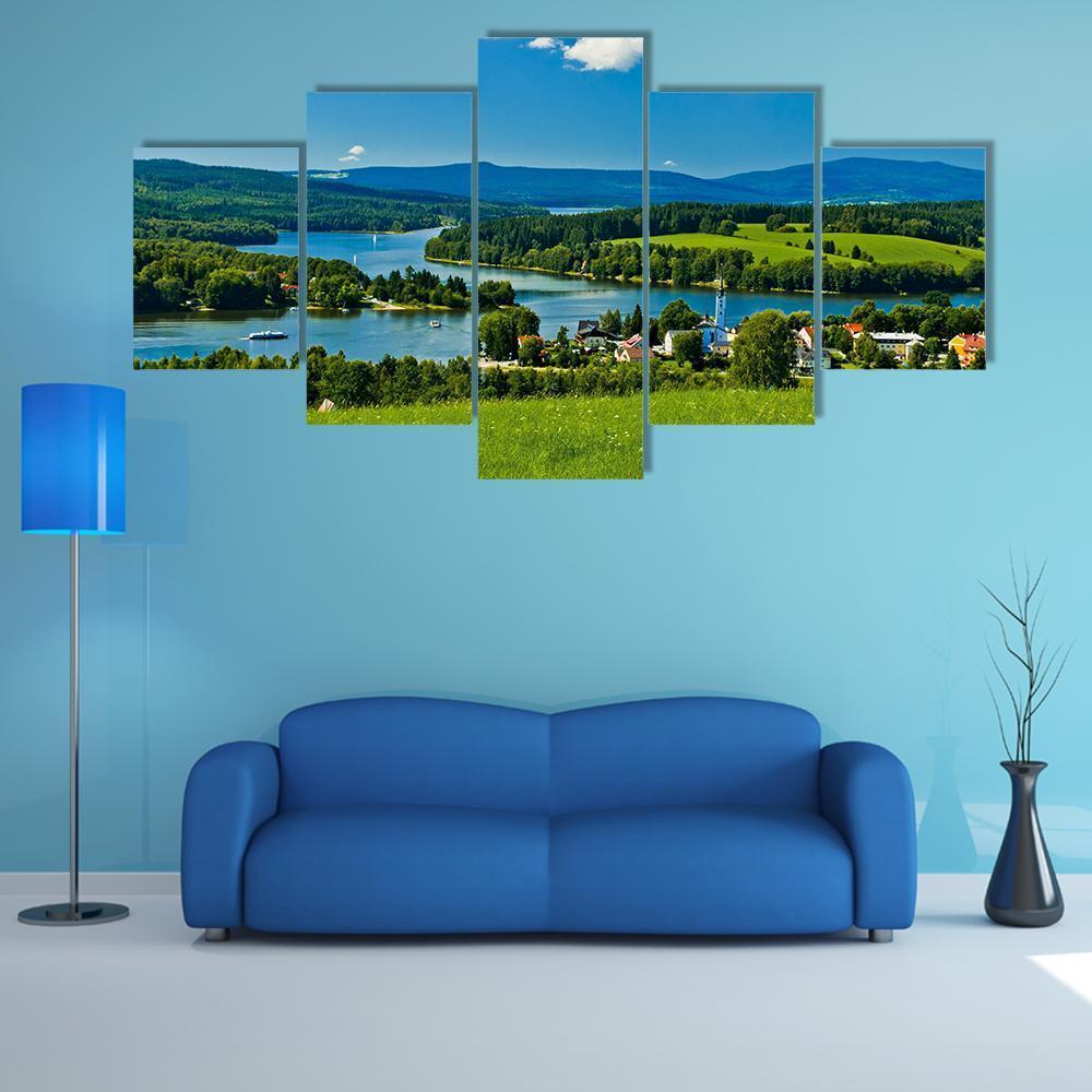 Frymburk Village Near Lipno Lake – Nature Canvas Wall Art