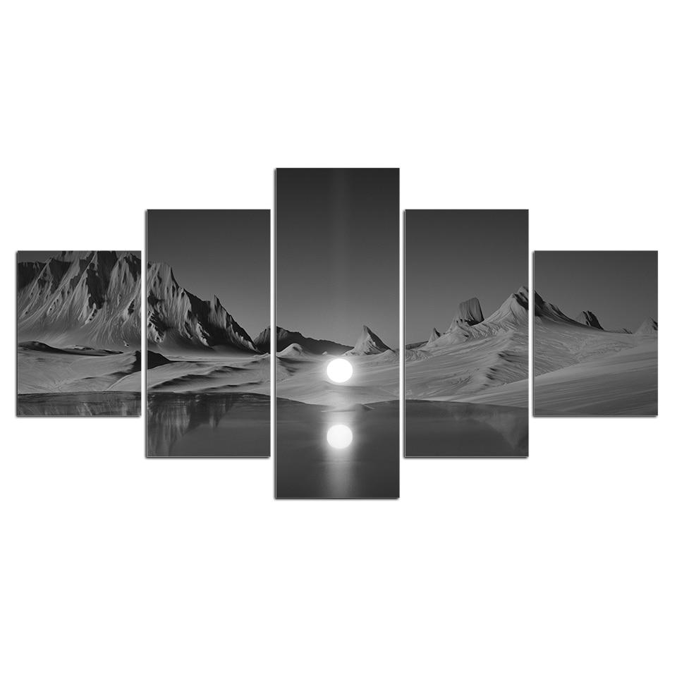 Full Moon Mountain – Nature Canvas Wall Art