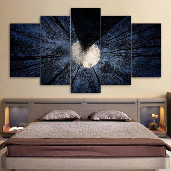 Full Moon Tree – Nature Canvas Wall Art