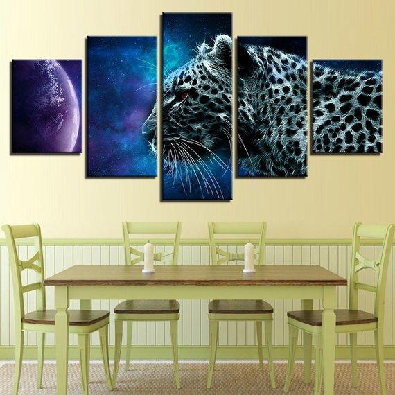 Galaxy Leopard Leopard – Animal Canvas Wall Art