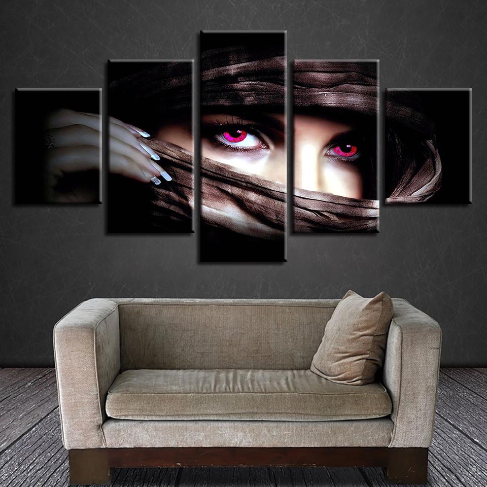 Game Character Red Eye Woman – Gaming Canvas Wall Art