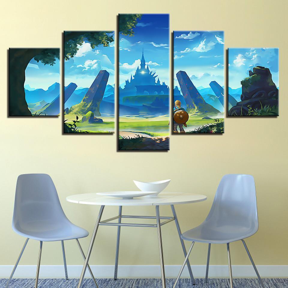 Game Characters Landscape Legend Of Zelda Gaming – Canvas Wall Art