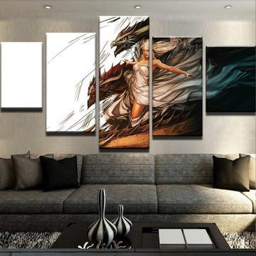 Game Of Thrones Dragon Daenerys Targaryen – Movie Canvas Wall Art