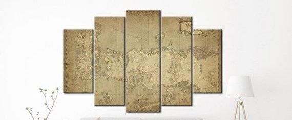 Game Of Thrones Map 4 – Movie Canvas Wall Art