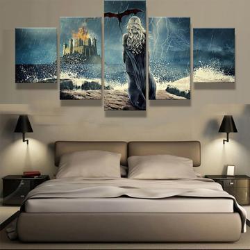 Game Of Thrones Queen Daenerys Targaryen Castle Canvas Wall Art