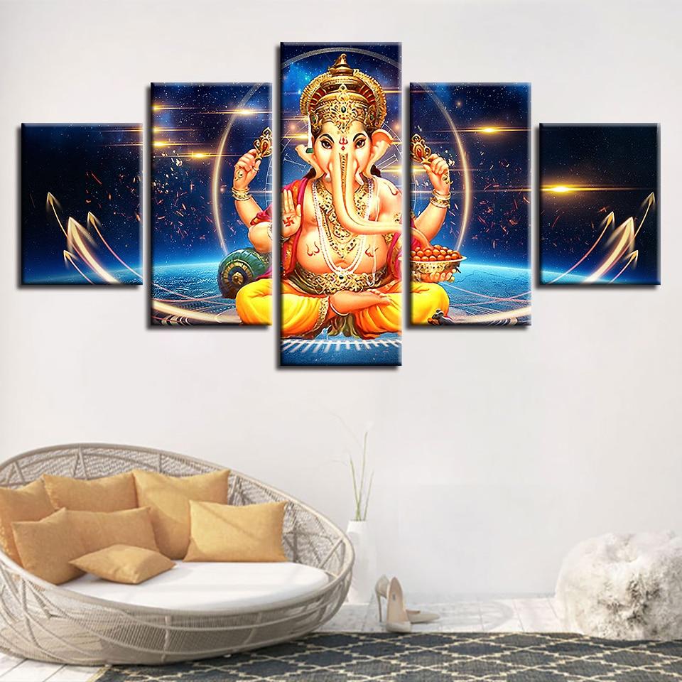 Ganesha Elephant God 2 – Religion Canvas Wall Art