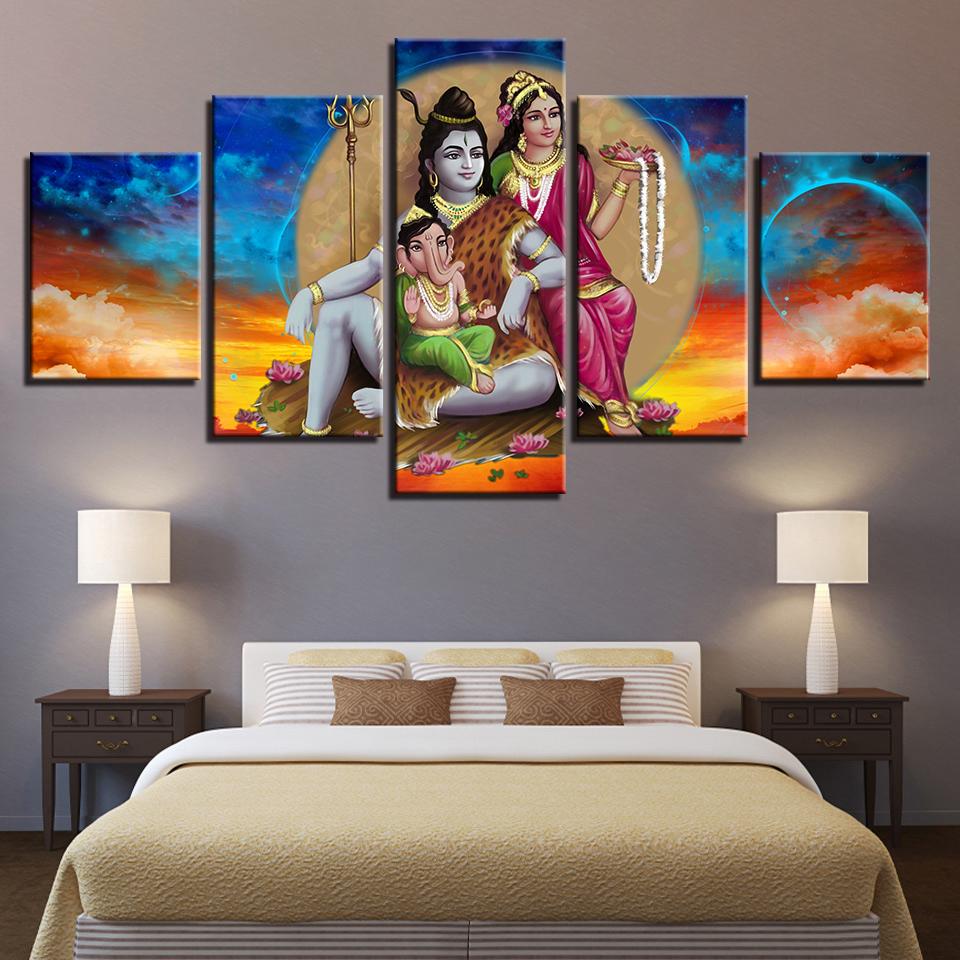 Ganesha Elephant God 3 – Religion Canvas Wall Art