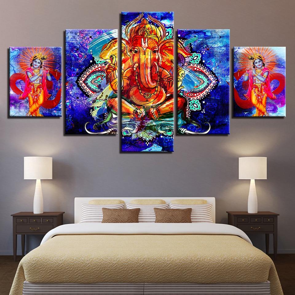 Ganesha Elephant God 4 – Religion Canvas Wall Art