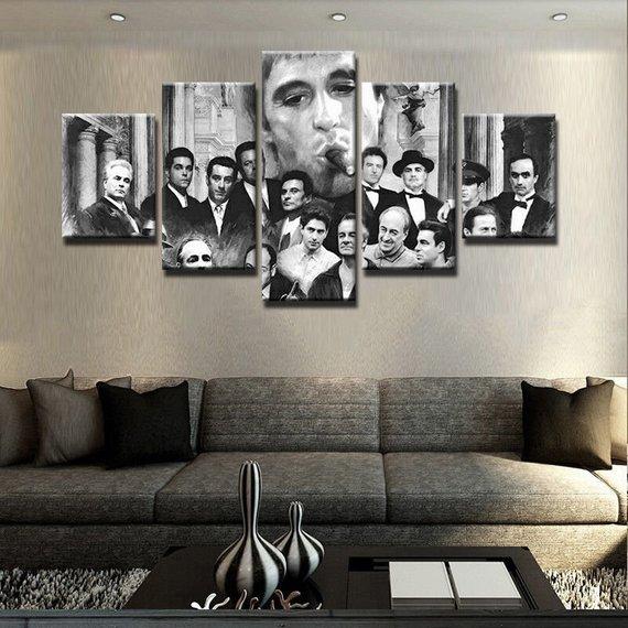 Gangsters Scarface Al Pacino Movies – Movie Canvas Wall Art