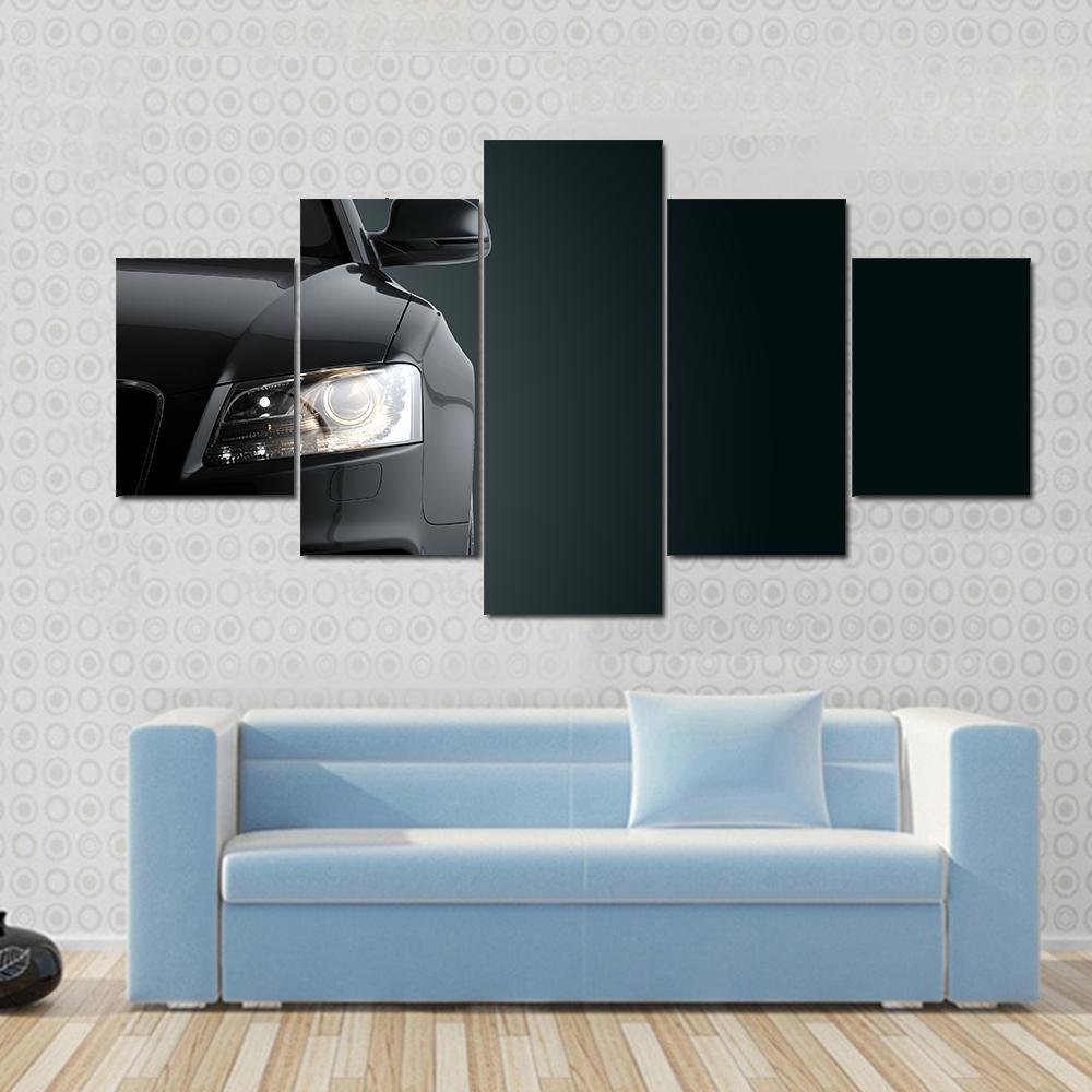 Generic Luxury Detail Black Sports Car – Automative Canvas Wall Art