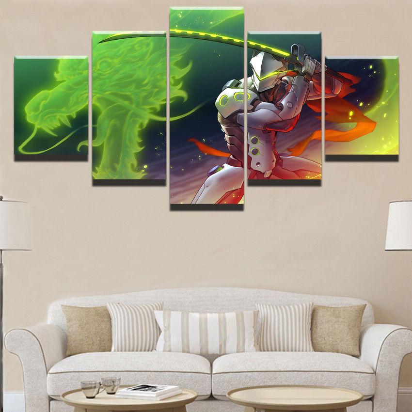 Genji Overwatch Gaming Canvas Wall Art