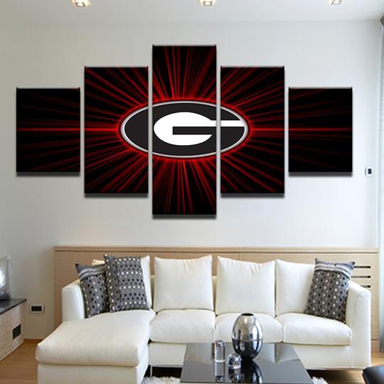 Georgia Bulldogs Logo Sport Canvas Wall Art