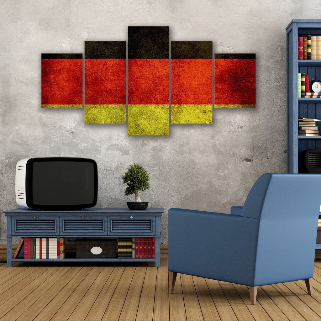 German Flag – Abstract Canvas Wall Art