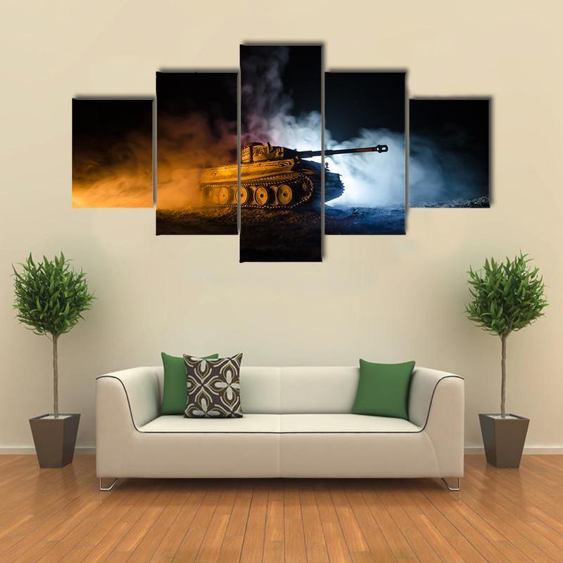 German Tank In Action – Gaming Canvas Wall Art