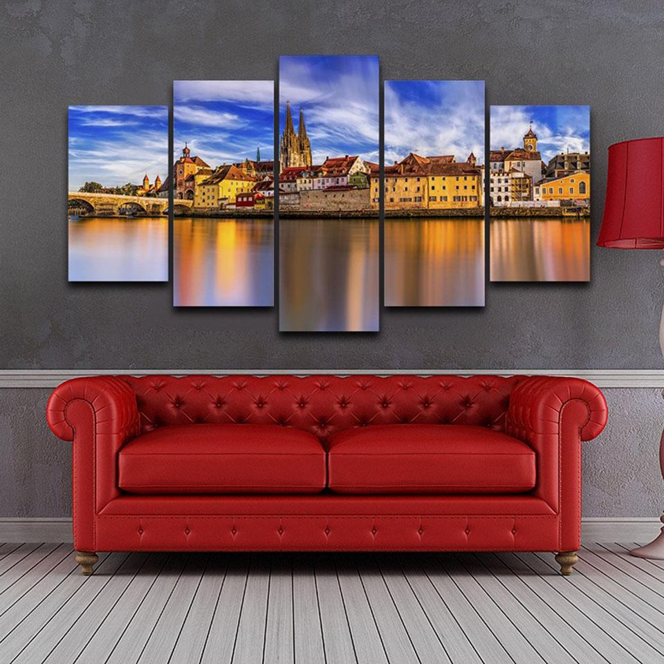 Germany During Sunset Scenery Cologne Cathedral – Nature Canvas Wall Art