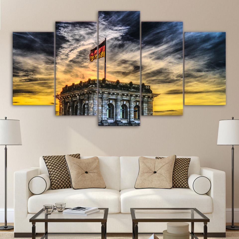 Germany Flag – Abstract Canvas Wall Art