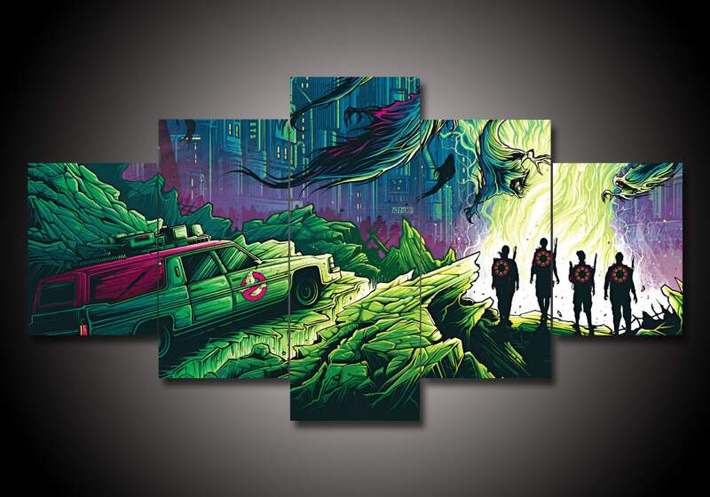 The Ghostbusters Battle Another Supernatural Threat Movie Canvas Wall Art