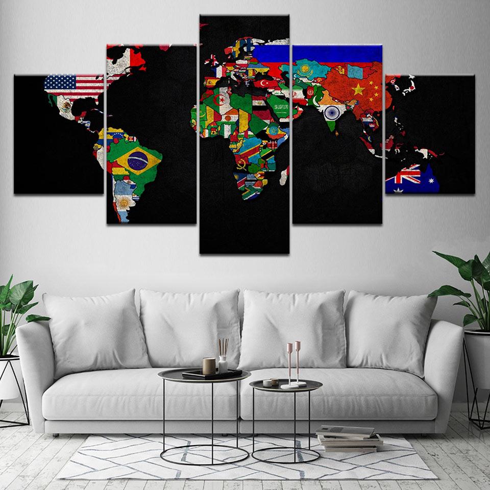 Gift Abstract Map – Abstract Canvas Wall Art