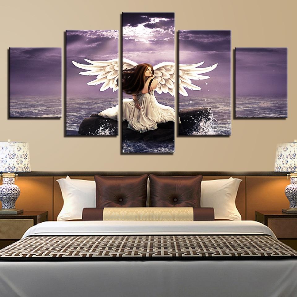 Girl Angel Wings 01 – Abstract Canvas Wall Art