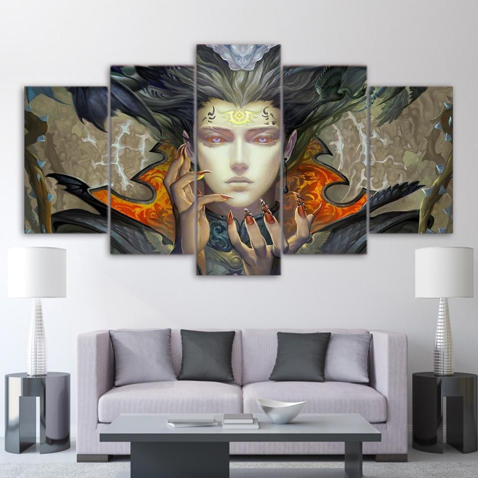 Girl Angels Demons Claws – Abstract Canvas Wall Art