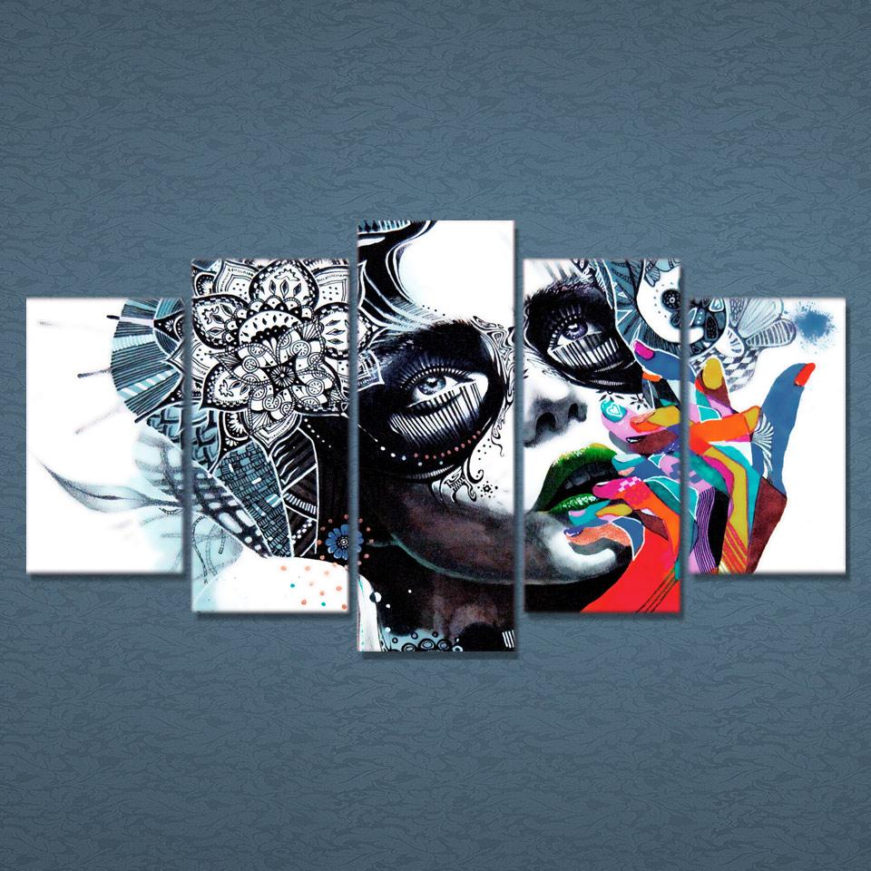 Girl Mask – Abstract Canvas Wall Art
