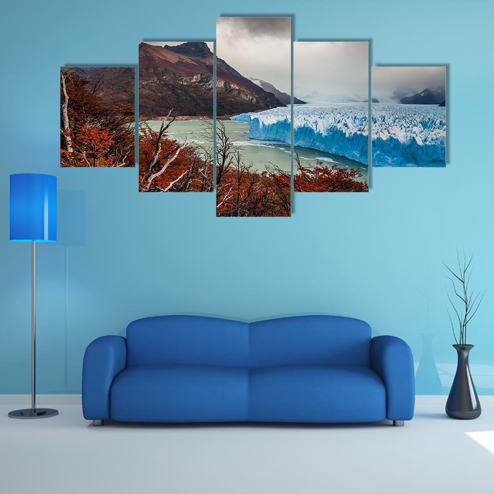 Glacier Perito Moreno National Park In Autumn – Nature Canvas Wall Art