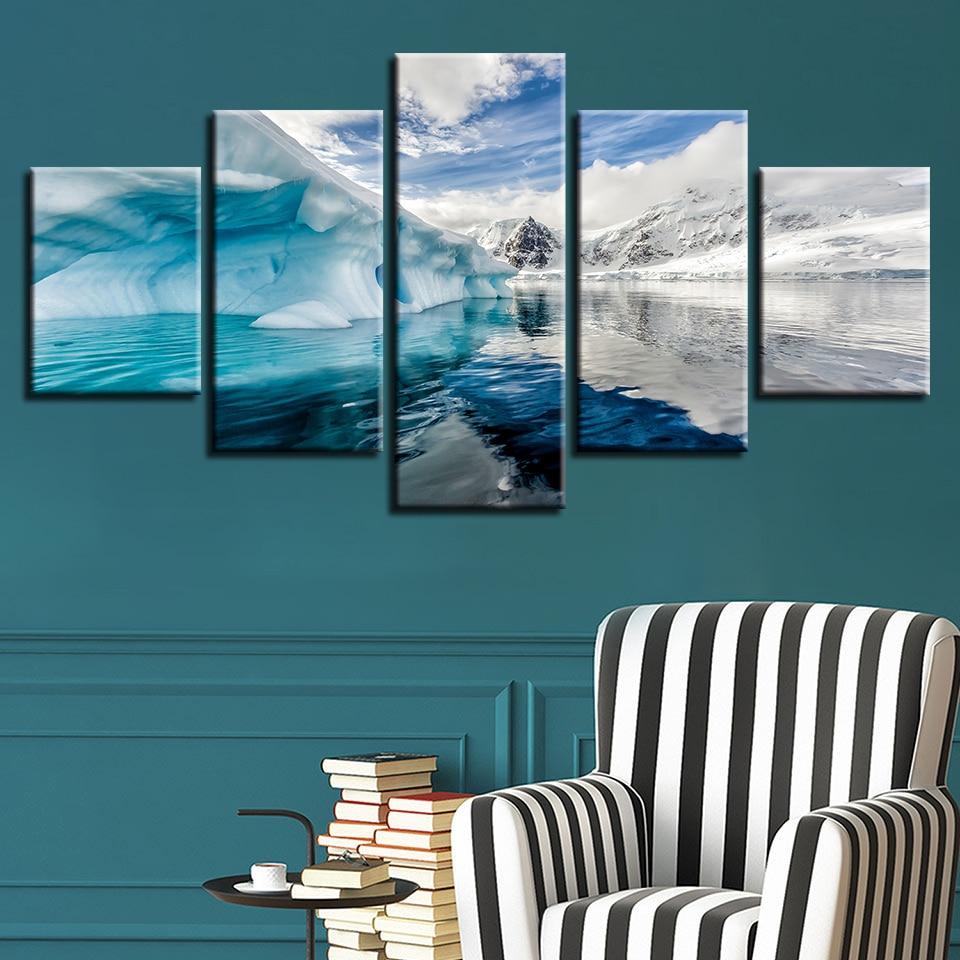 Glaciers And Snow Mountain – Nature Canvas Wall Art