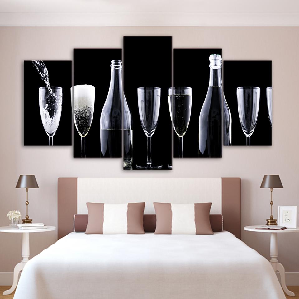 Glasses Bottles – Abstract Canvas Wall Art