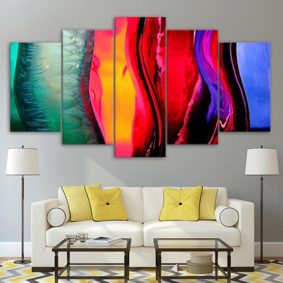 Glasses Liquid Colorful – Abstract Canvas Wall Art