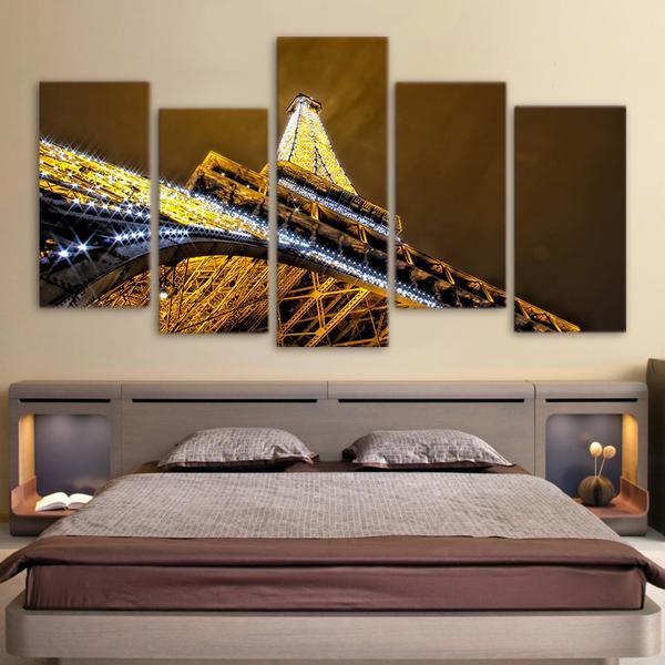 Glittering Night In Paris – Eiffel Tower At Night 01- Nature Canvas Wall Art