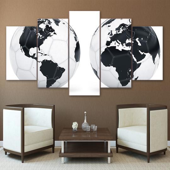 Globe Soccer Ball – Sport Canvas Wall Art