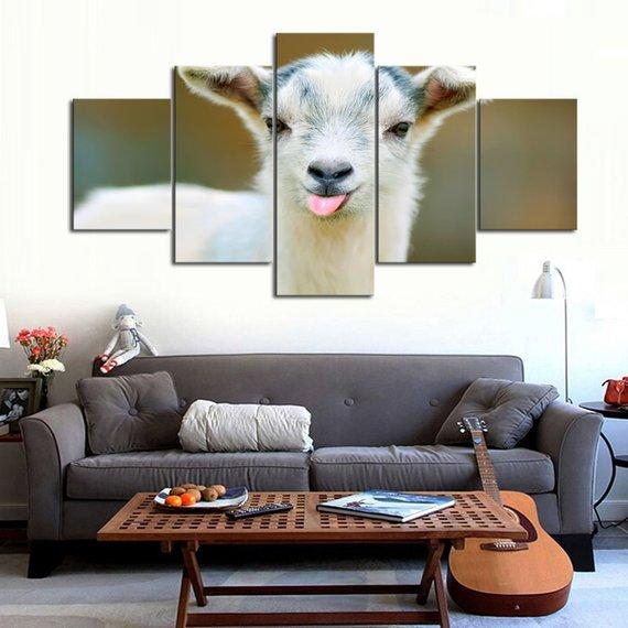 Goat Cute – Animal Canvas Wall Art