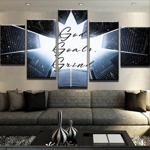 God Goals &Amp; Grind – Abstract Canvas Wall Art