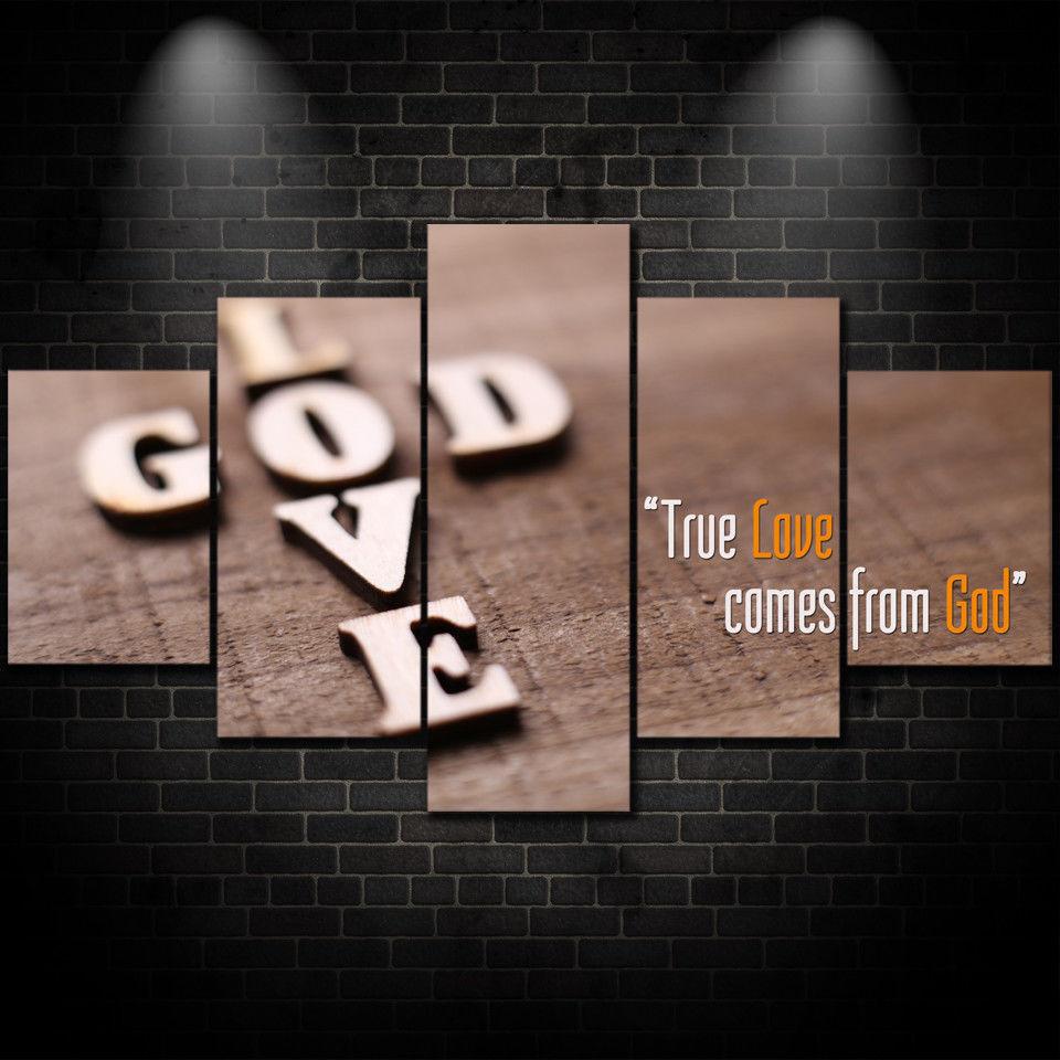 God Is Love Jesus Christian – Abstract Canvas Wall Art