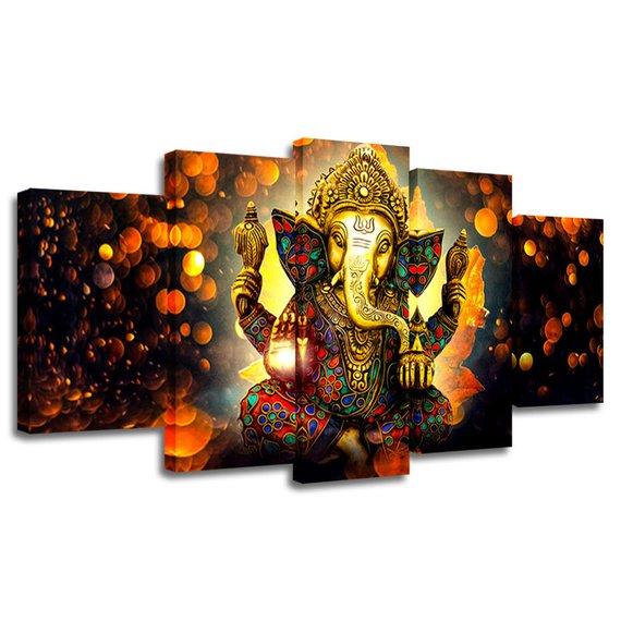 God Vinayaka Hindu God Ganesha Christmas – Religion Canvas Wall Art