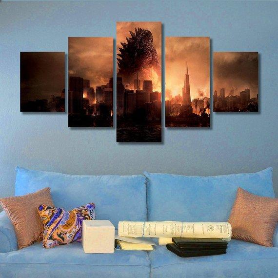Godzilla 01 – Movie Canvas Wall Art